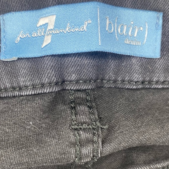 7 for all mankind B(air) sparkly coated black denim pants Size 27 - Picture 7 of 9